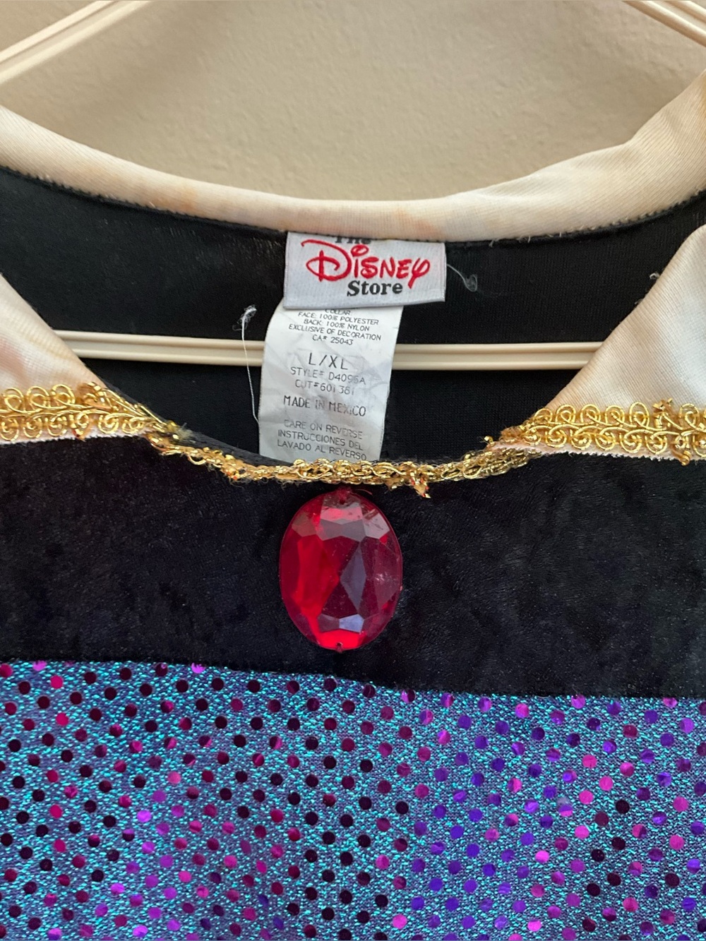 Wicked Evil Queen Vintage Disney Store Costume Robe Adult Size L/xl - Picture 2 of 4